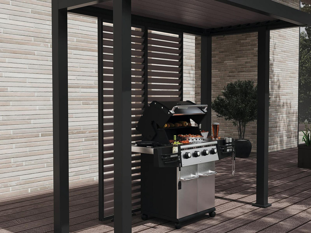 Mit Grill MWH Grillzebo Grill Pergola mit Lamellenwand