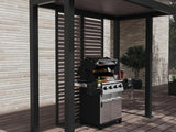Mit Grill MWH Grillzebo Grill Pergola mit Lamellenwand