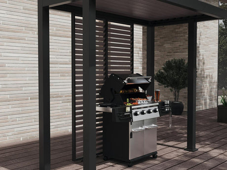 Mit Grill MWH Grillzebo Grill Pergola mit Lamellenwand