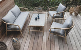 Ambiente Foto creador Kanto Gartenlounge-Set 4-teilig aus Aluminium mit Fairstone-Tisch