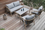 Zuordnung gegenüber Ambientebild creador Kanto Gartenlounge-Set 4-teilig aus Aluminium mit Fairstone-Tisch