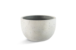 Luca Lifestyle Grigio New Ei-Form niedrig Pflanzentopf Antik Weiß