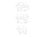 3-teiliges Ecksofa-Set, Royal Riviera Serie, Zeitloses Design, Hochwertiges Kunststoffgeflecht, Wetterfest, UV-resistent, Langlebig, Outdoor-Komfort, Wetterbeständig, Vielseitig, Lichteche Farben, Größe: 88,5 cm x 93 cm x 75 cm