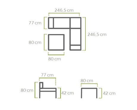 Kedline Lounge, Gartenmöbel, entspannte Stunden, Platz für fünf Personen, einladende Behaglichkeit, wetterfest, langlebig, pflegeleicht, komfortable Kissen, UV-beständig, Eck-Lounge, Balkon, Terrasse, Ruheoase, Aluminiumgestell, Sitzpolster, Rückenpolster, Kaffeetisch, beschichtete Glasplatte, Ecklounge Set, Doppelsitz-Sofas, Tisch