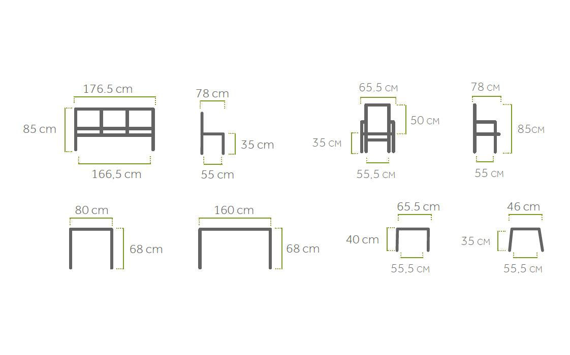Low-Dining Set, Atlantico Lounge-Set, Gartenmöbel, Aluminium Ecklounge, Vielseitiges Outdoor-Set, Wetterfeste Polster, Bequemer Sitzkomfort, Lounge-Charakter, Entspannen im Garten, Geselliges Beisammensitzen, Praktische Wohnlichkeit, Armlehnen, Abnehmbare Bezüge, 3er Sofa, Lounge-Tisch, Hocker als Sitzgelegenheit, Stabiler Aluminiumrahmen, Pflegeleicht, Matt Grau, Wohlfühl-Oase, Stilvolles Dining, Optimal abgestimmte Sitz- und Tischhöhe, Max. Belastbarkeit 120 kg, 100% Polyester Polster