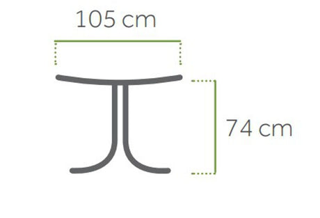 MWH, Universal, runder Tisch, 105 cm, Streckmetall, wetterbeständig, Elotherm-Beschichtung, klassisch, geschwungen, langlebig, stabil, Gartentisch, modern, Design, Pflegeleicht, Herstellergarantie