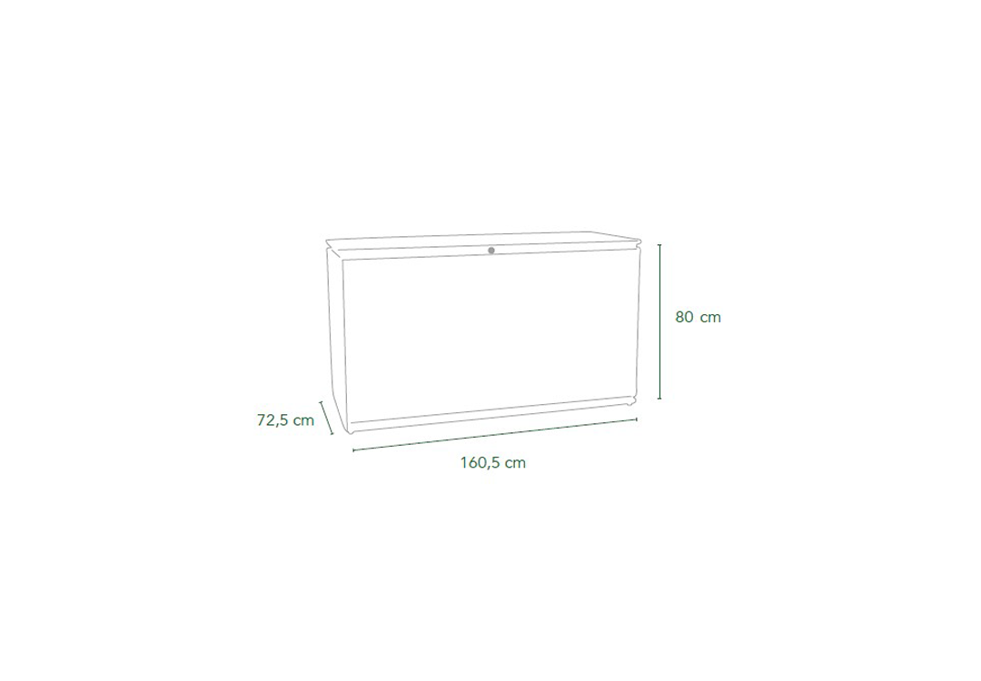 Maße Garden Royal Chesters Gartenbox 160,5 x 72,5 x 80 cm