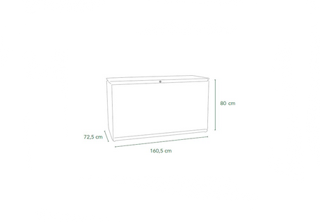 Maße Garden Royal Chesters Gartenbox 160,5 x 72,5 x 80 cm