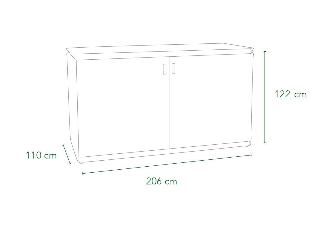 Maße Royal Garden Royal Chesters Gartenbox 206 x 110 x 122 cm