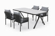 MWH Puro & Patro Gartentisch-Set 180x100 cm mit 4 Stühlen Anthrazit
