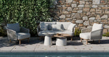 Ambientebild Royal Garden Vila Nova 2-Sitzer-Loungesofa Aluminium/Rope Sand mit Holzoptik