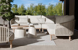 Ambientebild Royal Garden Vila Nova Ecklounge-Set 3-teilig aus Aluminium und Rope Sand mit PI Loungetisch