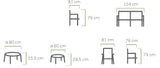MWH Ropero Lounge-Set 5-tlg. Sofa-Set Aluminiumgestell maximale Belastung 240 kg wetterfest langlebig extra dicke Kissen erstklassiger Sitzkomfort zeitloses Design hochwertige Materialien Terrasse Garten Balkon Blickfang Stil Funktionalität Maße Sessel 2-Sitzer Sofa Tische Farbe Mat Grey Anthracite Tischplatte Fairstone