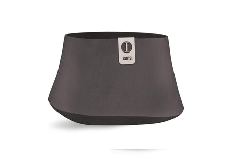 Luca Lifestyle Rondello Pflanzkübel Ø110 cm Aschebraun aus Fiberglas