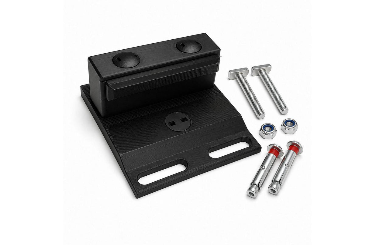 CON Verstellbarer Gartentor-Stopper Schwarz Bodenanschlag für Flügeltore