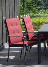 Bezogen Royal Garden Excelsior stapelbarer Gartenstuhl aus Streckmetall