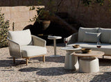 Sessel Details Royal Garden Vila Nova 3-teiliges Lounge-Set für 5 Personen Aluminium/Rope Sand